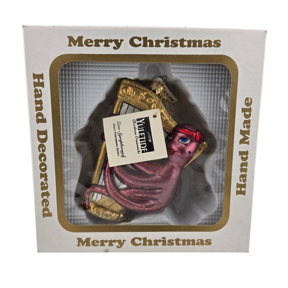 Yuletide Zoo Symphony Olivia Octopus Harp Ornament Limited Edition Rare NEW